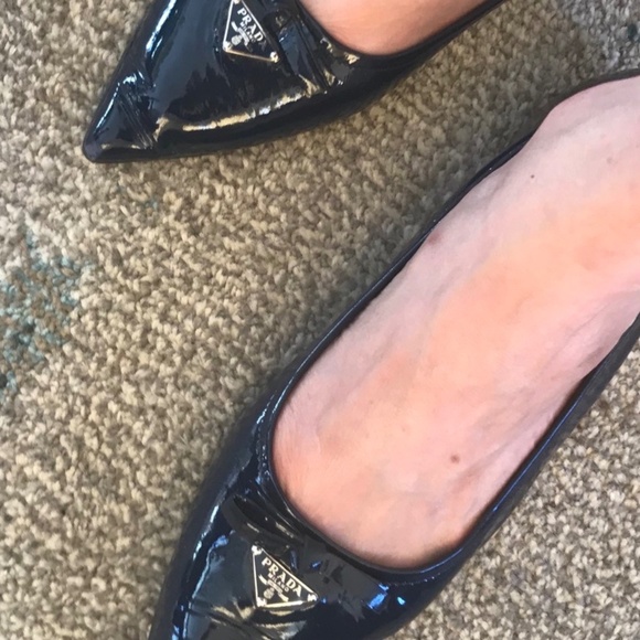 Prada Ballet Flat Shoes - EU 37 1/2 (Size 7) - Picture 2 of 7